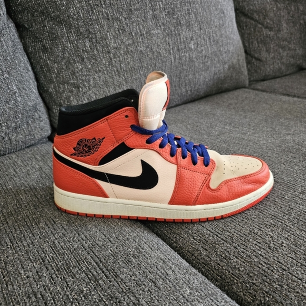 Nike Jordan 1 Mid Se Team Orange Shattered 852542 800 - Picture 8 of 12